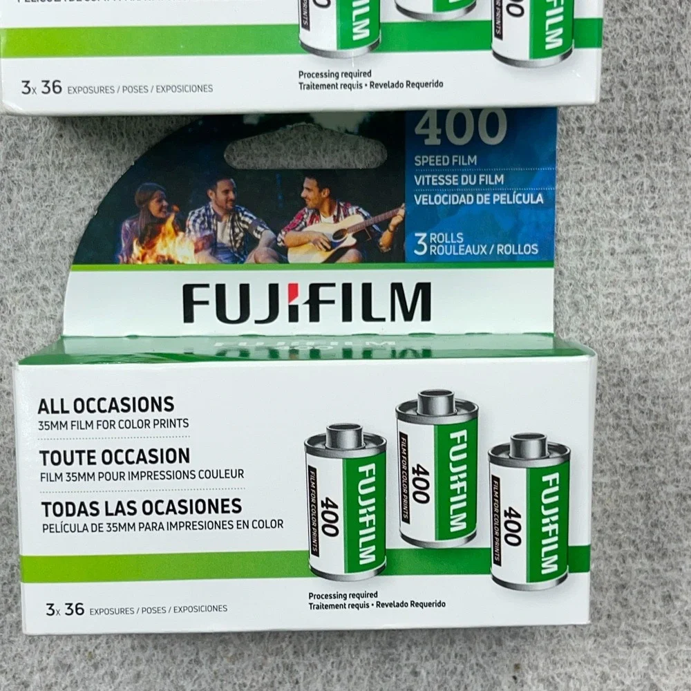 Fujifilm 400 Color Negative 35mm Film, 36 Exposure 2 Pack Lot of 2 Total 6 Rolls
